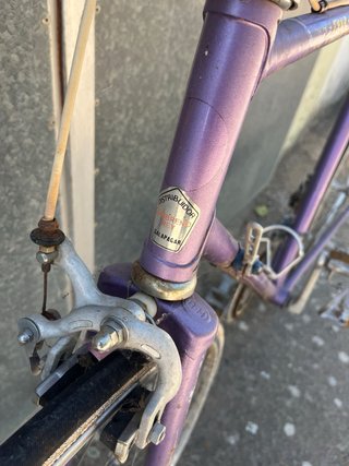 Bicicleta BH antigua carretera morada