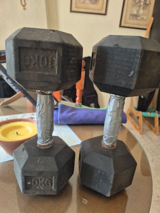 Mancuernas hexagonales 10kg (par)