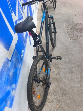 Bicicleta Montaña Decathlon Negra/Azul