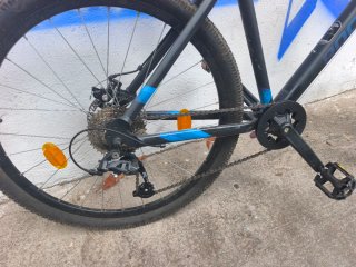 Bicicleta Montaña Decathlon Negra/Azul