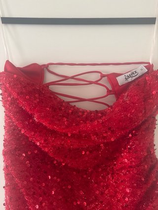 Vestido de fiesta rojo lentejuelas