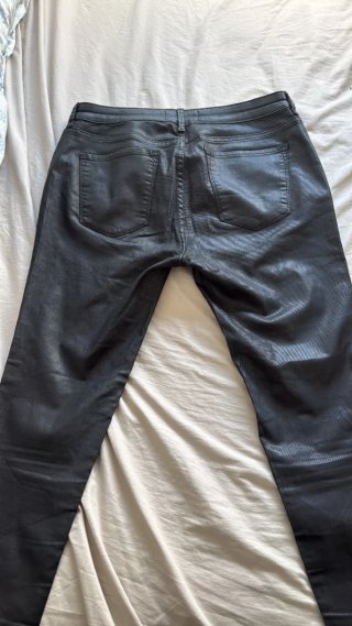 Pantalones Zara efecto piel negros