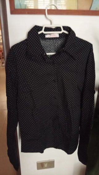 Camicia Farruca nera con pois