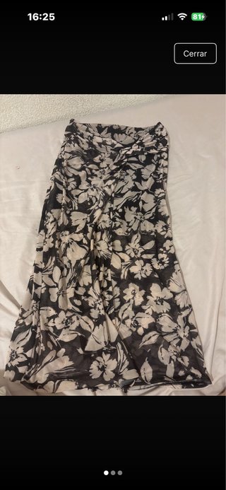 Falda playera floral talla única