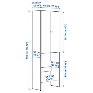 Armadio Lavatrice NYSJÖN Ikea Bianco 65x190