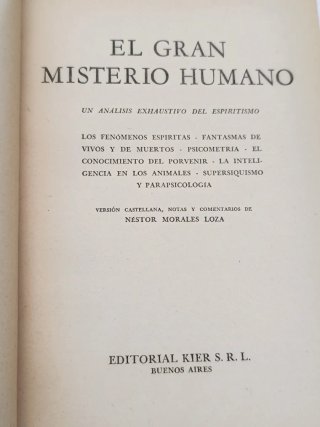 El gran misterio humano.