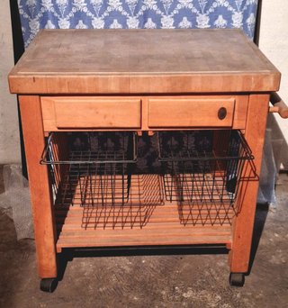 Carro Auxiliar Cocina Madera Maciza