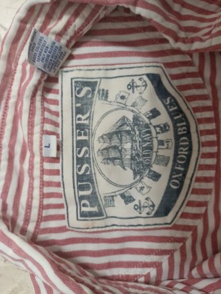 Camisa náutica vintage Pusser's Oxford Blues.T. L