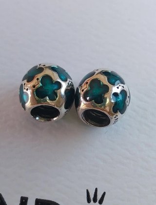 2×Charm Pandora Mariposas Bebé