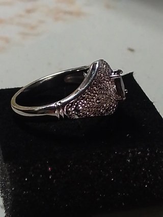Anillo Plata Ley Turmalina Morada