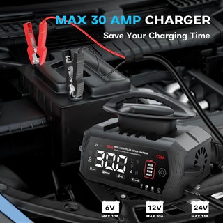 Cargador Batería Coche 6V/12V/24V 30A