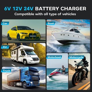 Cargador Batería Coche 6V/12V/24V 30A