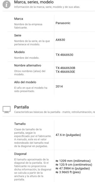 TV Panasonic 48 (No Smart TV) con Mando