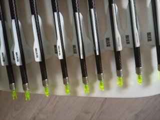 12 Flechas Carbono 3K 32 pulgadas spine 250