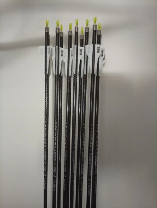 12 Flechas Carbono 3K 32 pulgadas spine 250