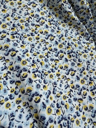Camicia Zara Uomo Slim Fit Floreale Azzurra – S