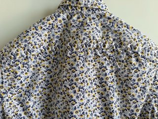 Camicia Zara Uomo Slim Fit Floreale Azzurra – S