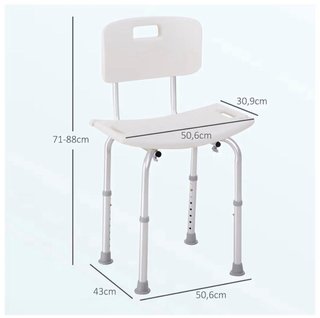 Silla Ducha Ajustable con Respaldo
