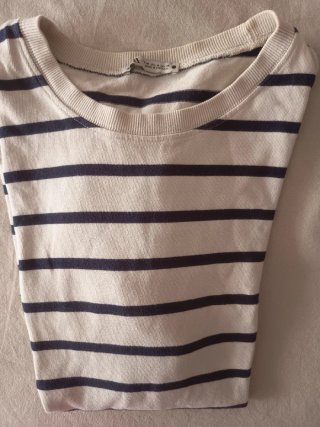 Camiseta Zara Rayas Marinas Talla M