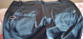 Pantaloni Donna Neri Lucidi TG 40 97% Poliestere