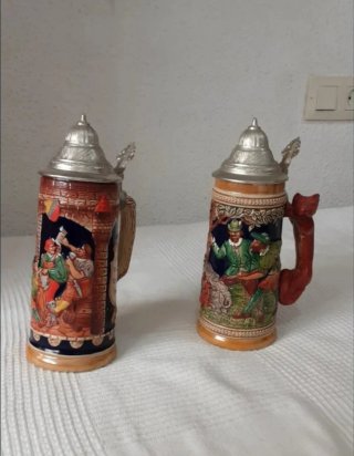 Auténticas Jarras de cerveza alemanas antiguas