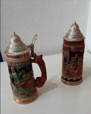 Auténticas Jarras de cerveza alemanas antiguas