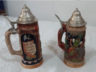Auténticas Jarras de cerveza alemanas antiguas