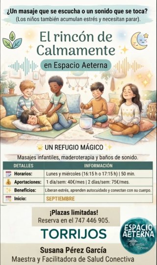 Masajes infantiles y baños de sonido.Grupal