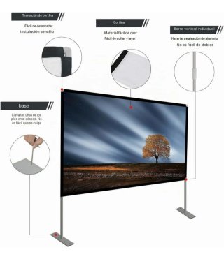 Proyector iZEEKER wifi bluetooth + Pantalla 80