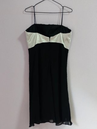Vestido fiesta Easy Wear T.44 negro/blanco