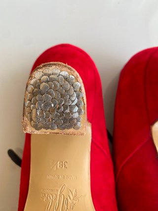 Zapatos Flamenco Yebra Piel/Ante Rojo