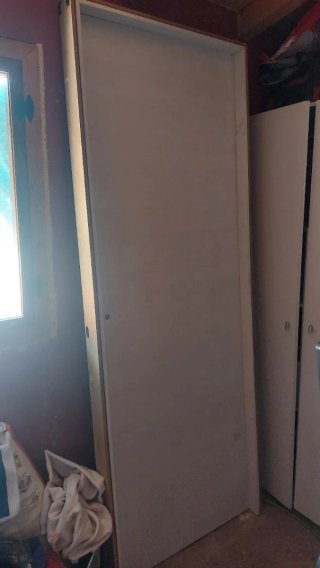 Puerta blanca madera enblock