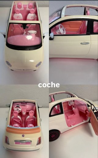 Casa y Coche Barbie.Muñecos y accesorios incluidos