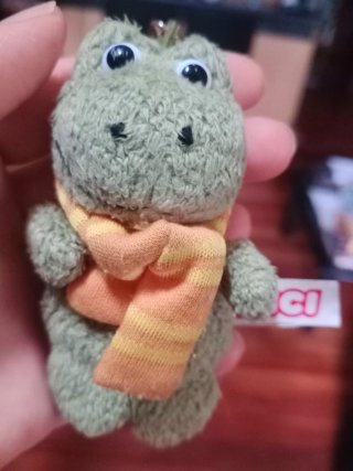 Llavero Rana Verde con Bufanda