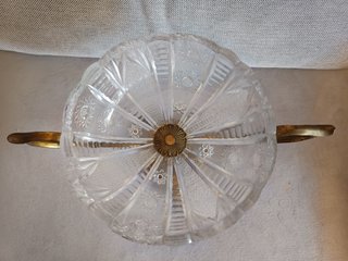 Centrotavola Coppa Ornamentale cristallo e bronzo