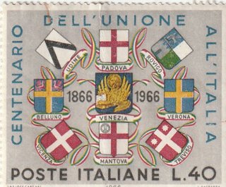 Francobolli Centenario Dell'Unione All'Italia