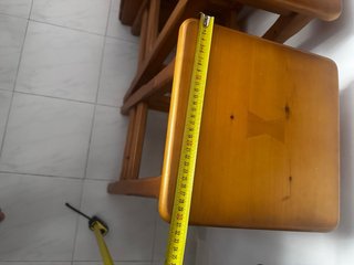 Taburetes de madera maciza (4 unidades)