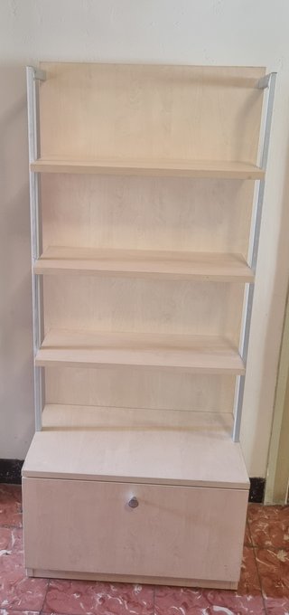 Estantería madera y metal 60x140x37