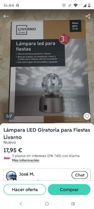 Mini Lámpara Fiesta Livarno Lux