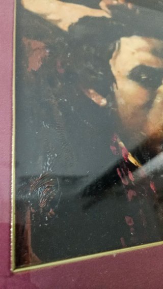 Dipinto olio su tavola (Davide con la  testa di Go