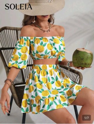 Conjunto limones imitación Zara T. S