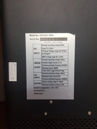 Inversor Híbrido Sorotec 5Kw/48V, MPPT