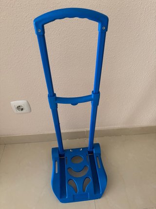 Carrito porta mochilas azul