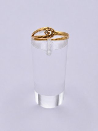 Anillo oro 18k con circonitas