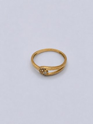 Anillo oro 18k con circonitas