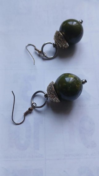 Pendientes colgantes verdes