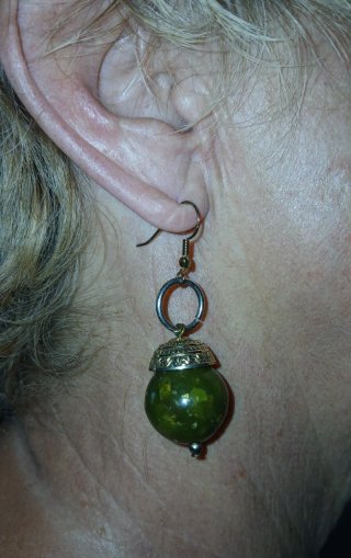 Pendientes colgantes verdes