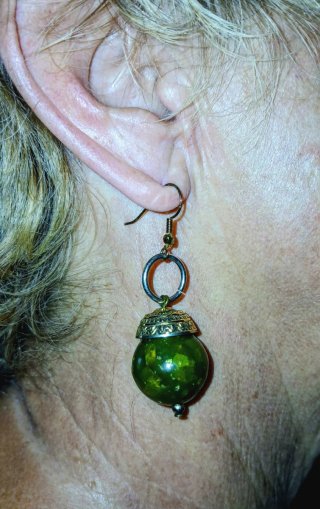 Pendientes colgantes verdes