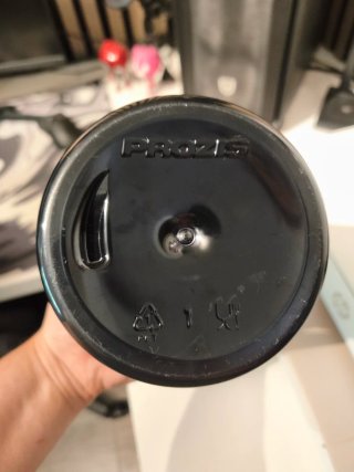 Lote 6 Tarros Plástico Negro con Logo Rojo