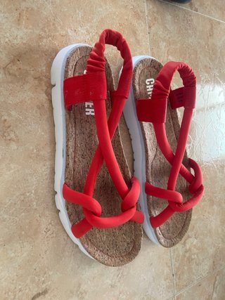 Sandalias Camper Rojas Mujer